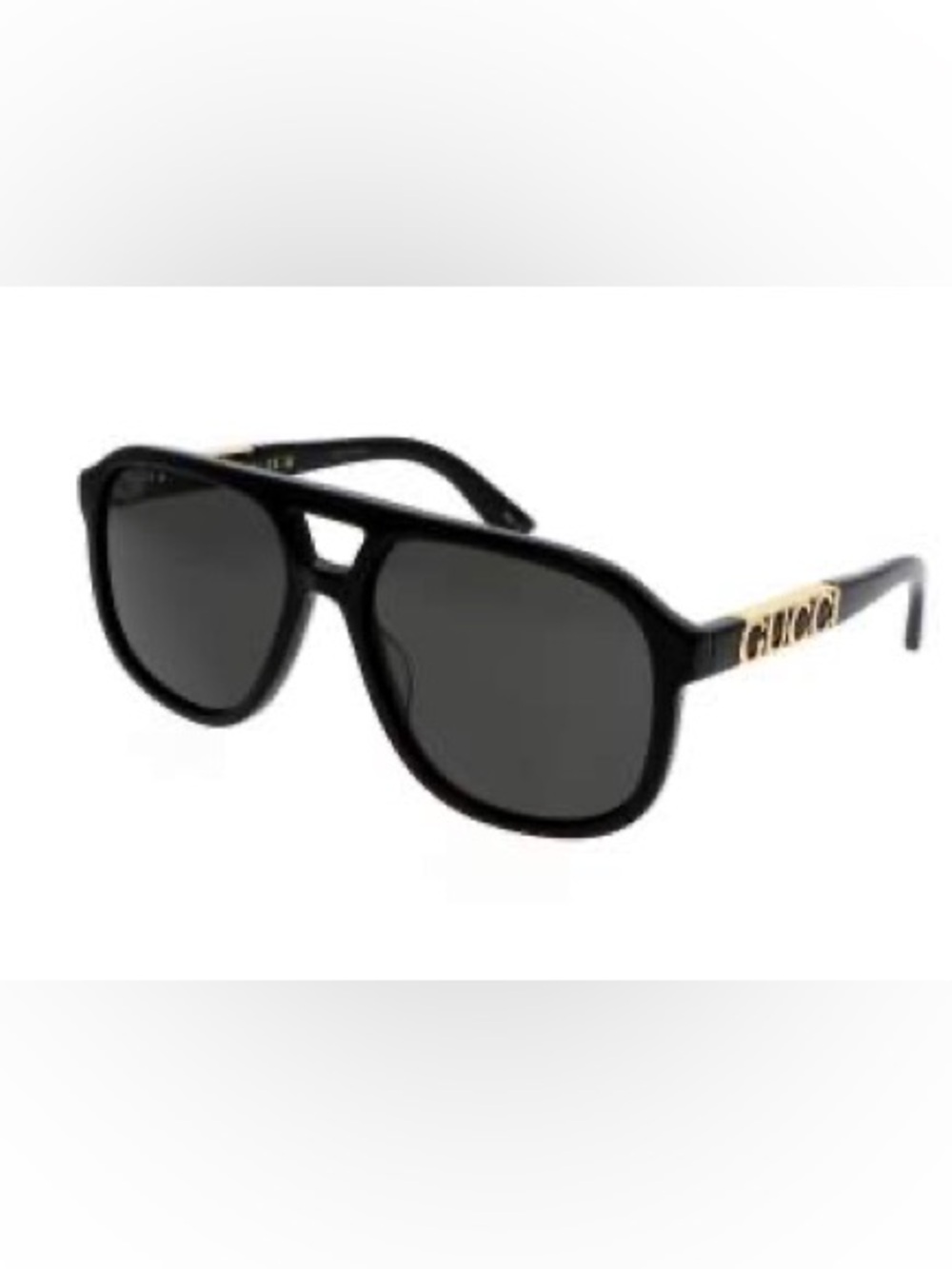 Authentic GUCCI GG1188S 001 Polarized Black Aviator Sunglasses with Dark Lenses - Picture 2 of 9